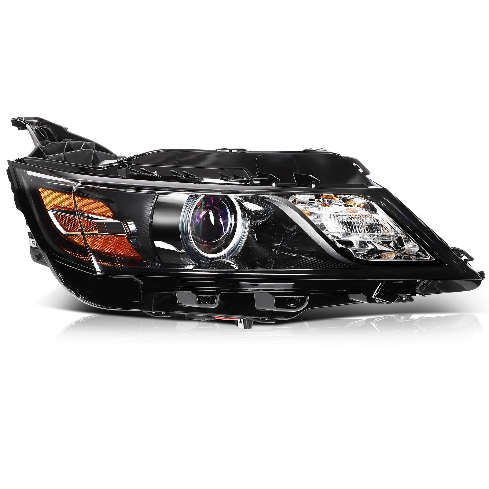 ECCPP Headlights Assembly For Chevrolet Impala 2014-2020 Pair Kit Black Amber 6B93BC-57