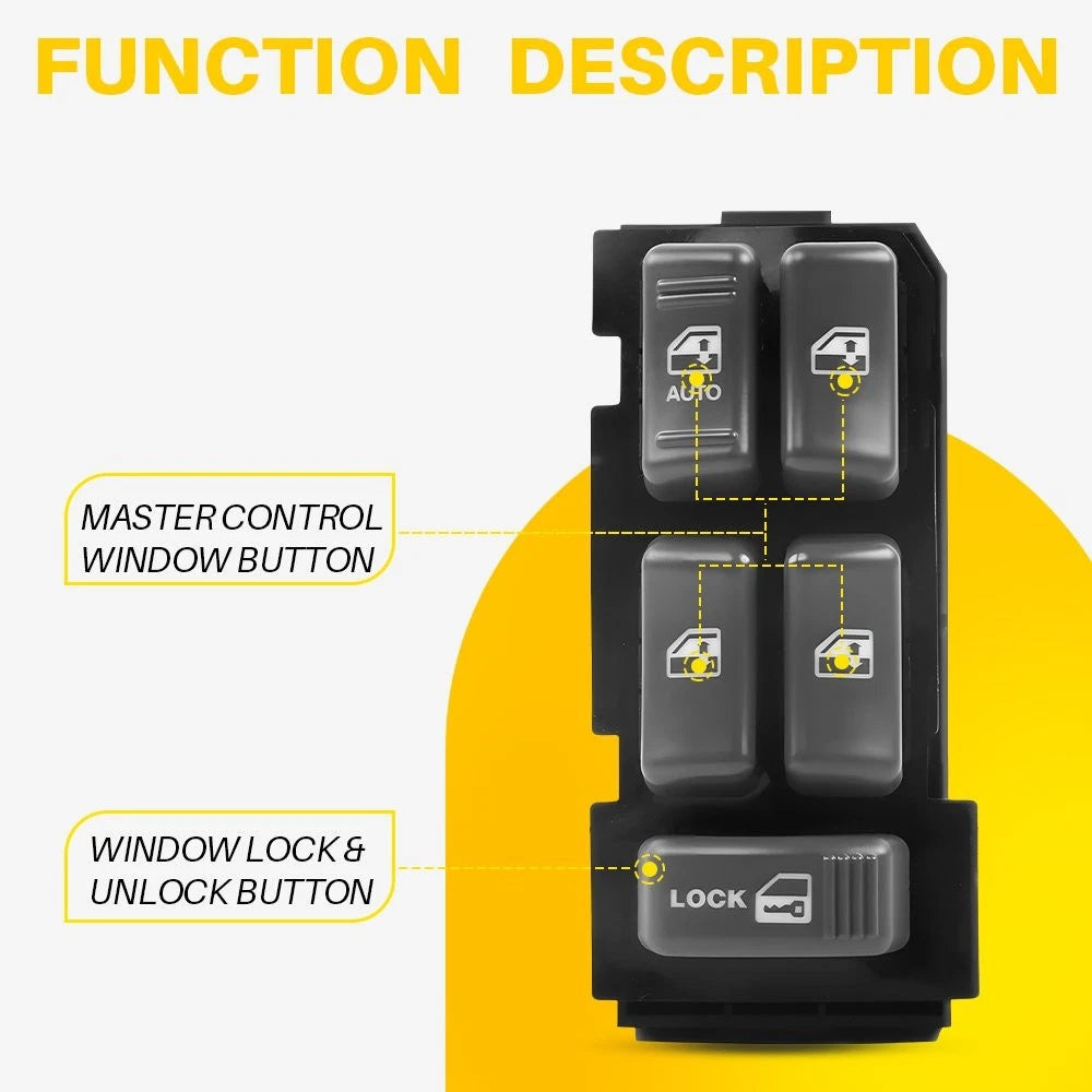 Master Power Window Switch for Chevrolet Blazer GMC Sonoma 1995-2005 Driver EOA 6B93BC-57