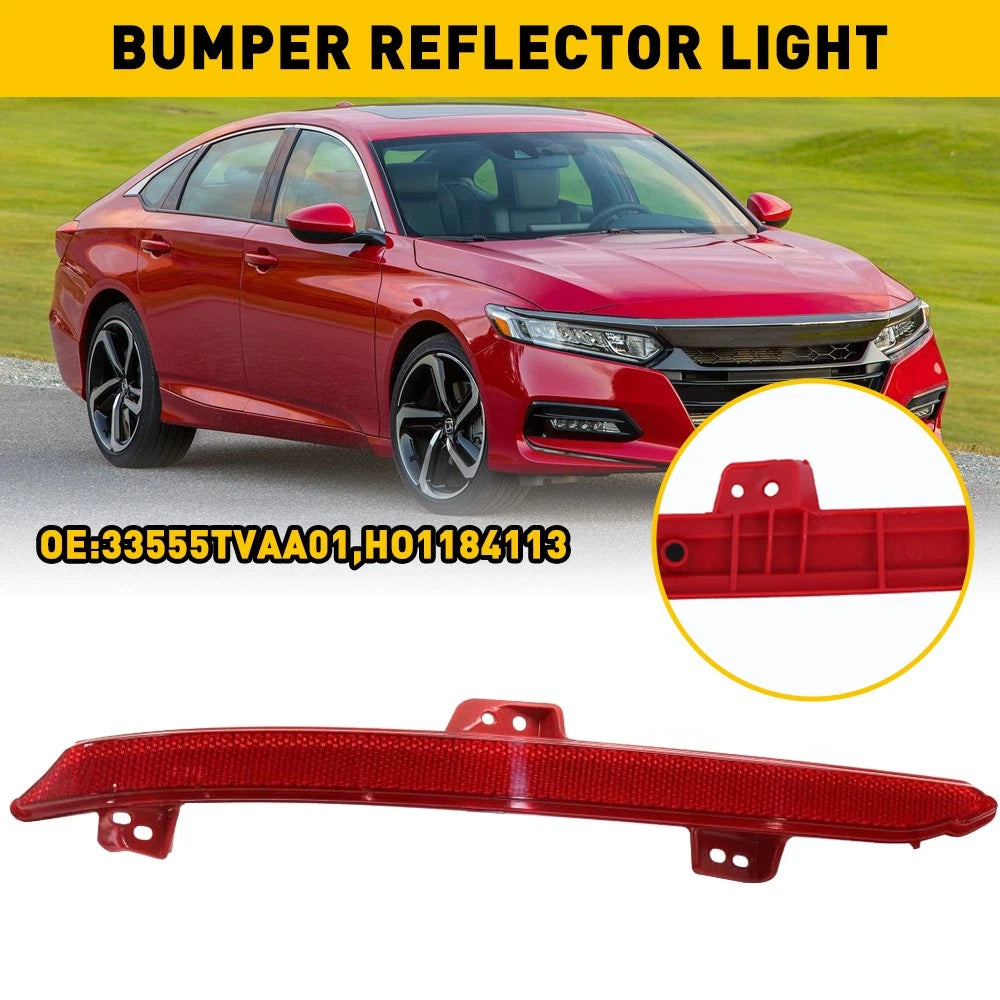 Fits 2018-2022 Honda Accord Rear Red LH Bumper Reflector Marker Side Light Cover 6B93BC-57