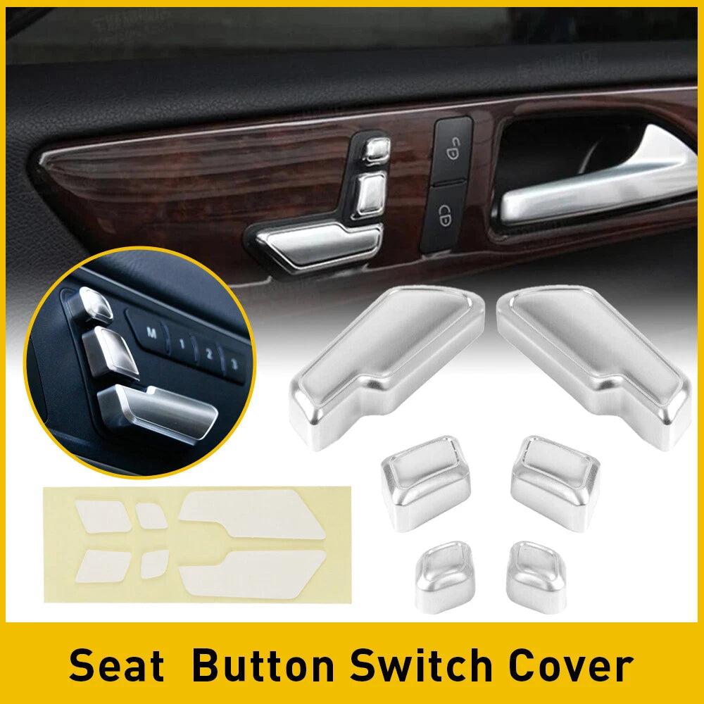 Silver Door Seat Adjust Button Switch Cover Trim for Mercedes-Benz E Class W212 6B93BC-57