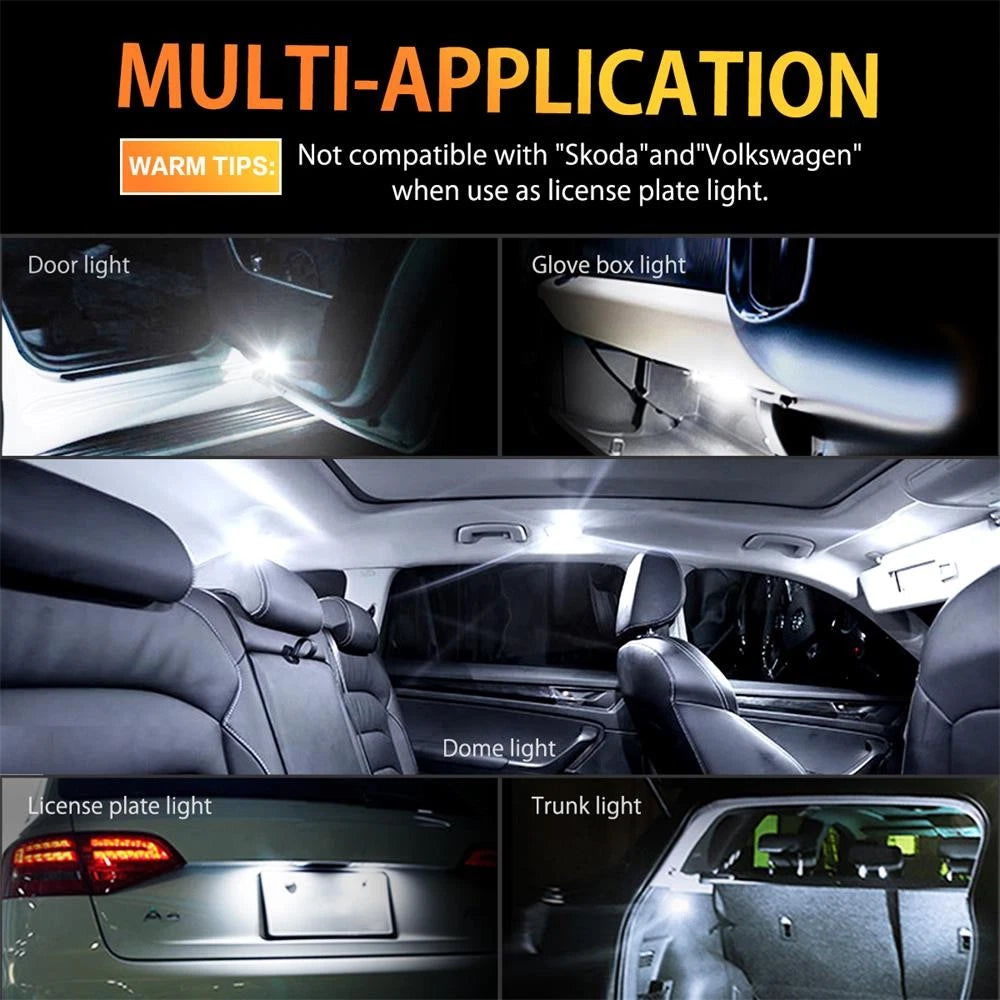 AUXITO 20pcs 6000K T10 194 168 Car Interior Kit Side Marker LED Light Bulb White AUXITO
