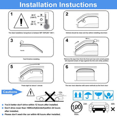 Window Visor Vent Rain Shades Deflectors For 00-07 Silverado/Sierra Crew Cab 6B93BC-57