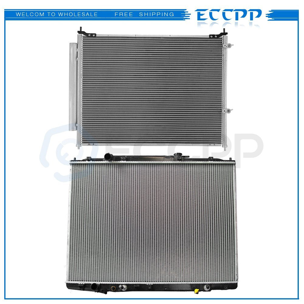 Aluminum Radiator & AC Condenser Cooling Kit For 2009-2013 Honda Ridgeline 3.5L KOEEP