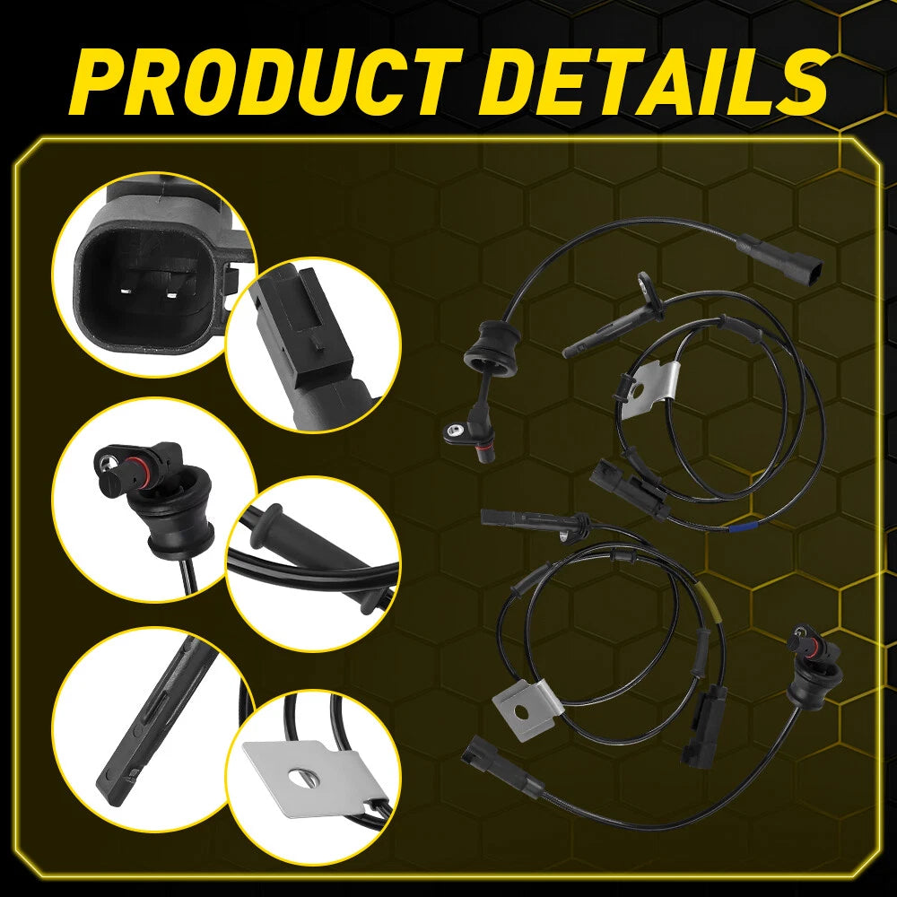 4x ABS Wheel Speed Sensor for Chevrolet Equinox GMC Terrain 2010-17 Front Rear A 6B93BC-57