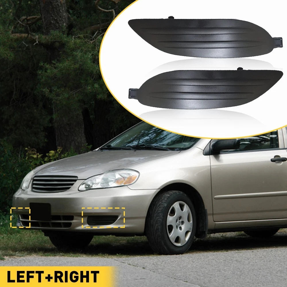 Bumper Fog Lamp Light Cover Black Passanger&Driver Side for 05-08 Toyota Corolla 6B93BC-57