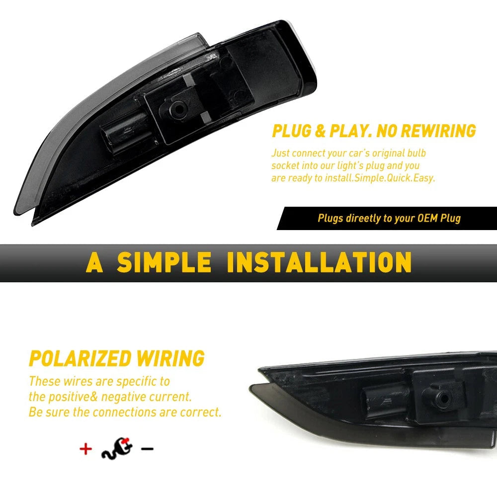 Left+Right Side Dynamic Mirror Signal Turn Light For Toyota C Prius 2012-2018 6B93BC-57