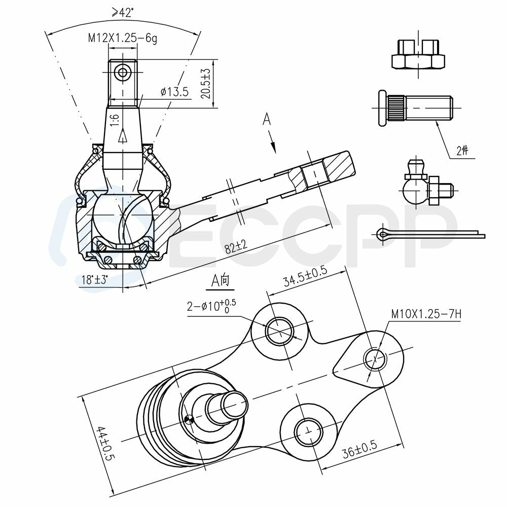 8Pcs Front Lower Control Arms Ball Joints Kit For 91-1997 Toyota Tercel & Paseo 6B93BC-57