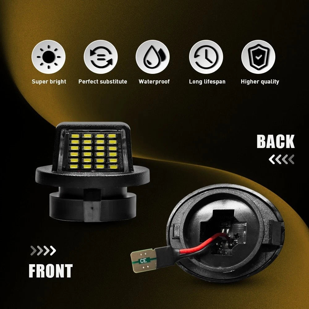 2X White LED License Plate Light For Ford F150 F250 F350 Ranger Bronco Excursion 6B93BC-57