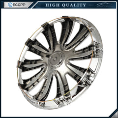ECCPP Set of 4 Hub Caps Silver with Snap-On Retention Rings For 17 inch Tires