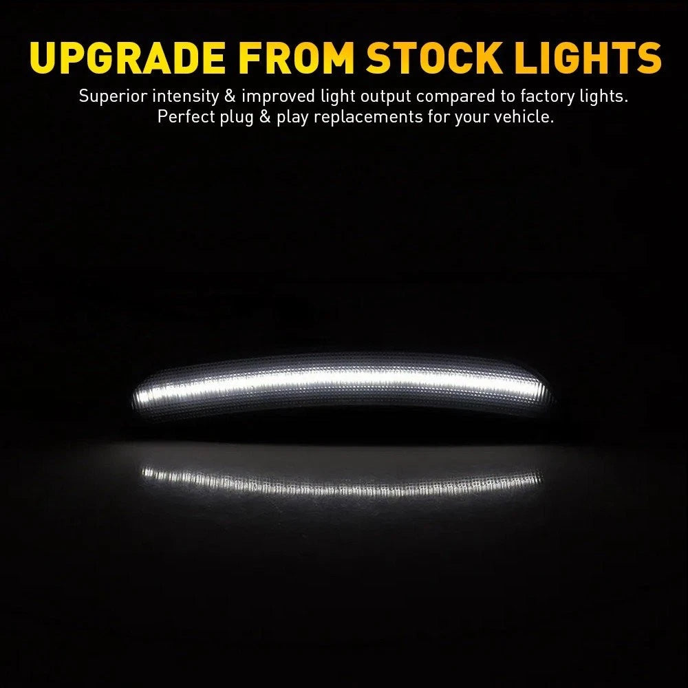 For Chrysler 300 2015-2023 White LED Rear Side Marker Lights Lamps Smoked Lens A 6B93BC-57
