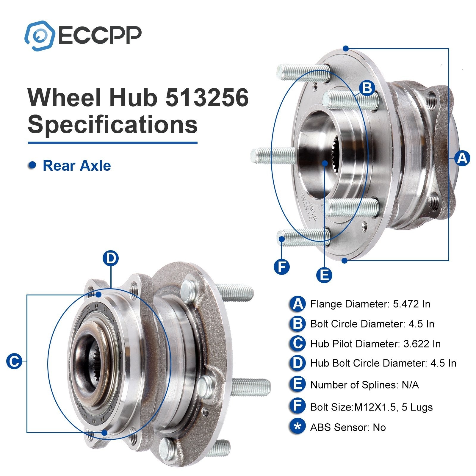 4 Front & Rear Wheel Hub Bearings Assembly For Hyundai Santa Fe Kia Sorento AWD 6B93BC-57
