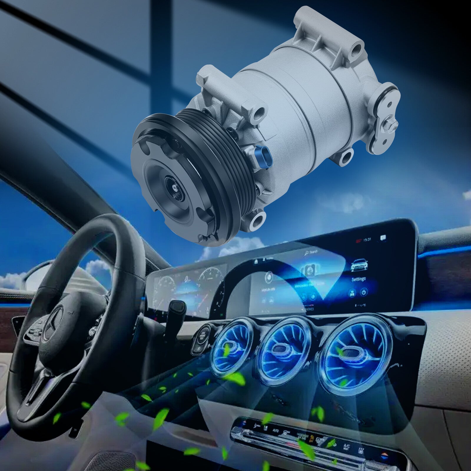 ECCPP A/C AC Compressor and Clutch For Chevrolet GMC Trucks ECCPP