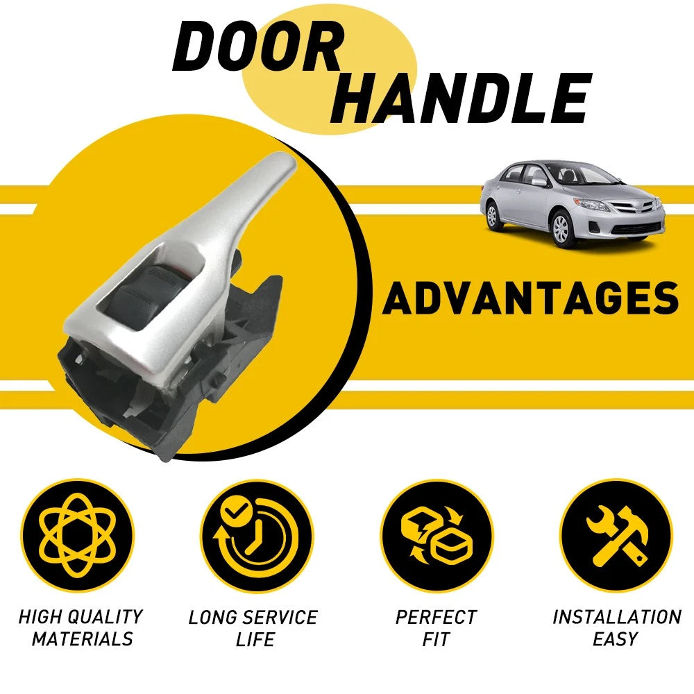 Door Handle For 2009-2013 Corolla Toyota Front or Rear Right Inner Black/Silver 6B93BC-57