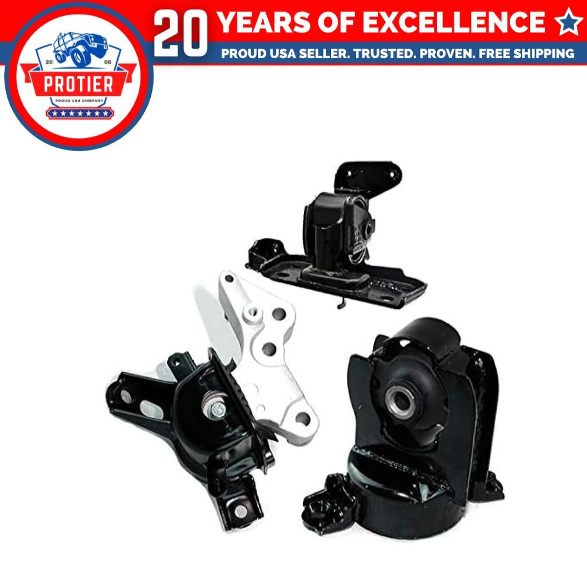 Fits 2006-2012 Toyota RAV4 3.5L FRT/FRT RT Motor & Trans Mount Set 3pcs : 6B93BC-57