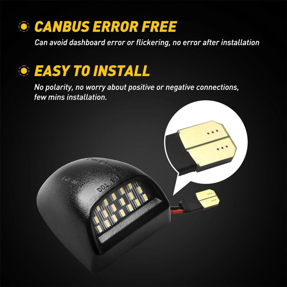 LED License Plate Light Error 6000K Free for 2001-2014 1500 Silverado 2500 3500 6B93BC-57