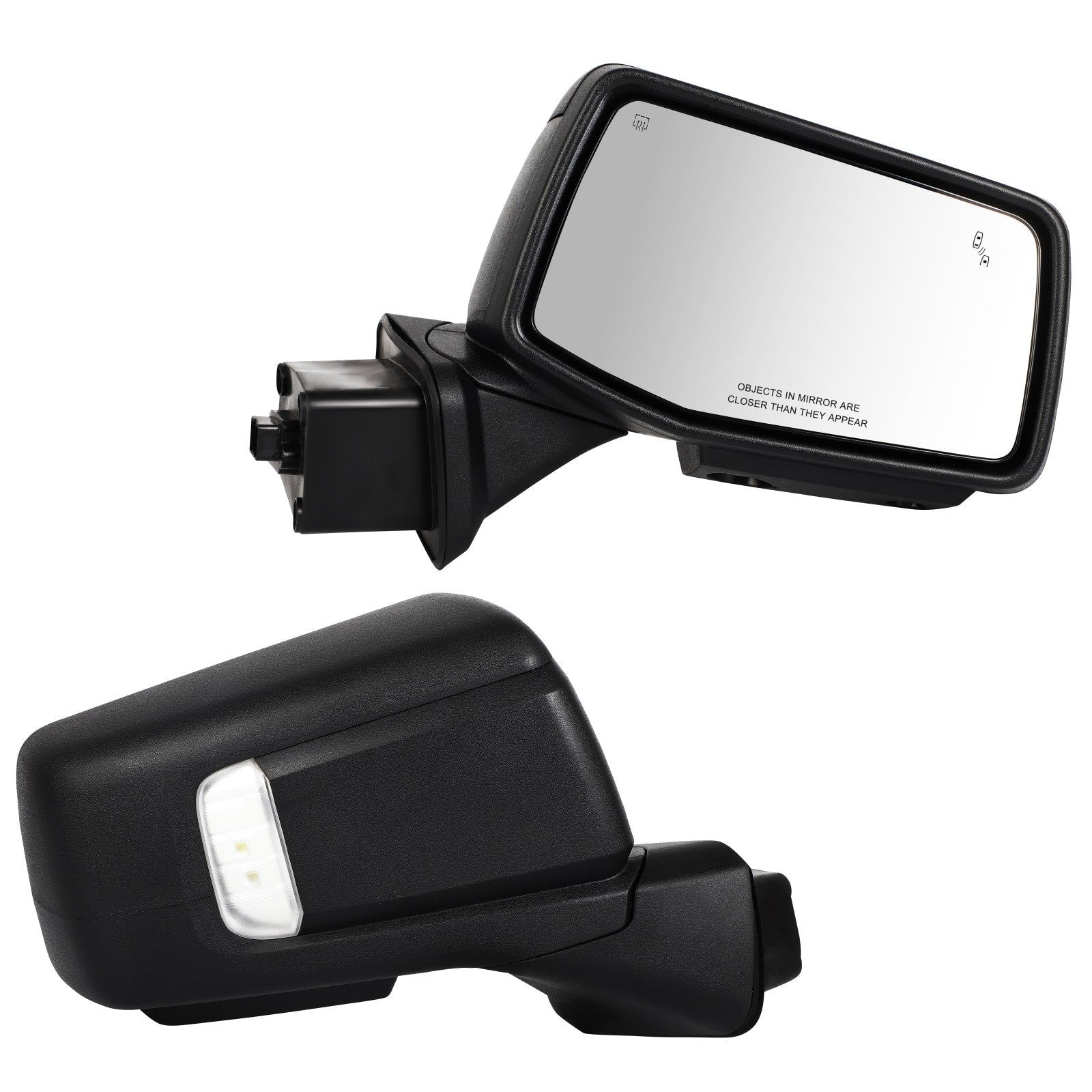 Power Heated Tow Mirrors For 19-22 GMC Serria 1500 BSM Turn Signal Temp Sensor 6B93BC-57