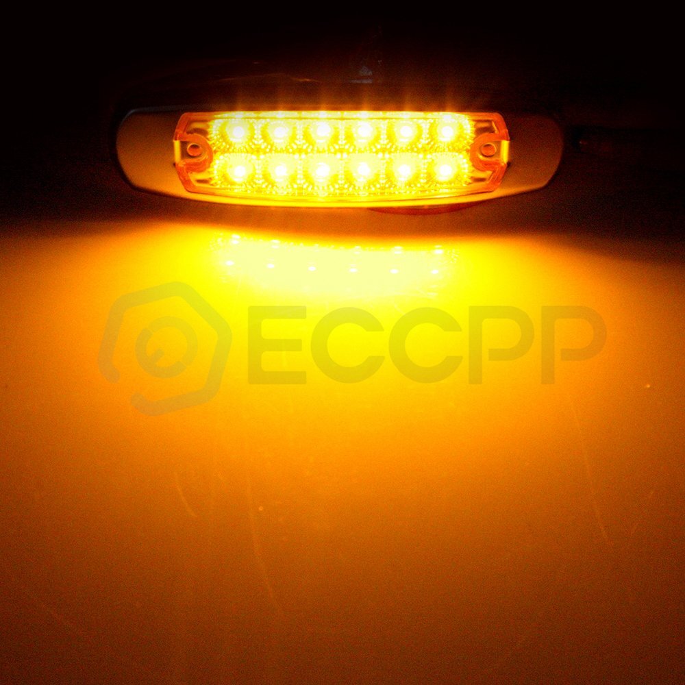 10pcs Amber Red For Peterbilt Incandescent Marker Clearance Sleeper Panel Light 6B93BC-57