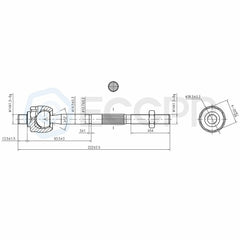 4pcs Front Inner and Outer Tie Rod End Fit For Chrysler Cirrus & Dodge Stratus