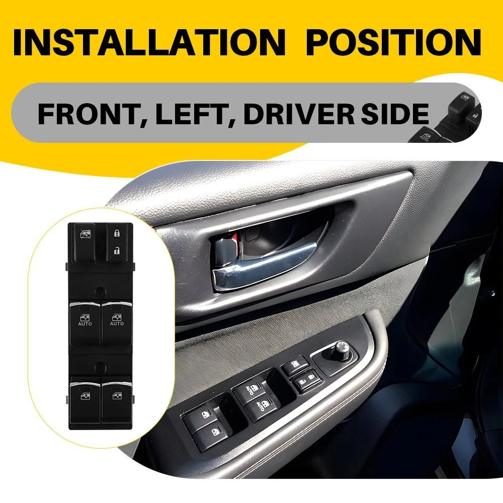 Master Power Window Switch for 2017-2018 Subaru Forester Left Driver Black EOA 6B93BC-57