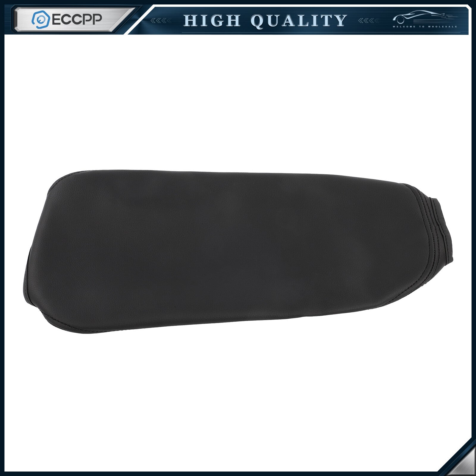 Black PU Leather Center Console Armrest Cover For Toyota RAV4 2.5L 2019-2023 6B93BC-57