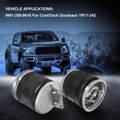 Pair Air Suspension Air Springs Bag W01-358-9616 For ContiTech Goodyear 1R11-242