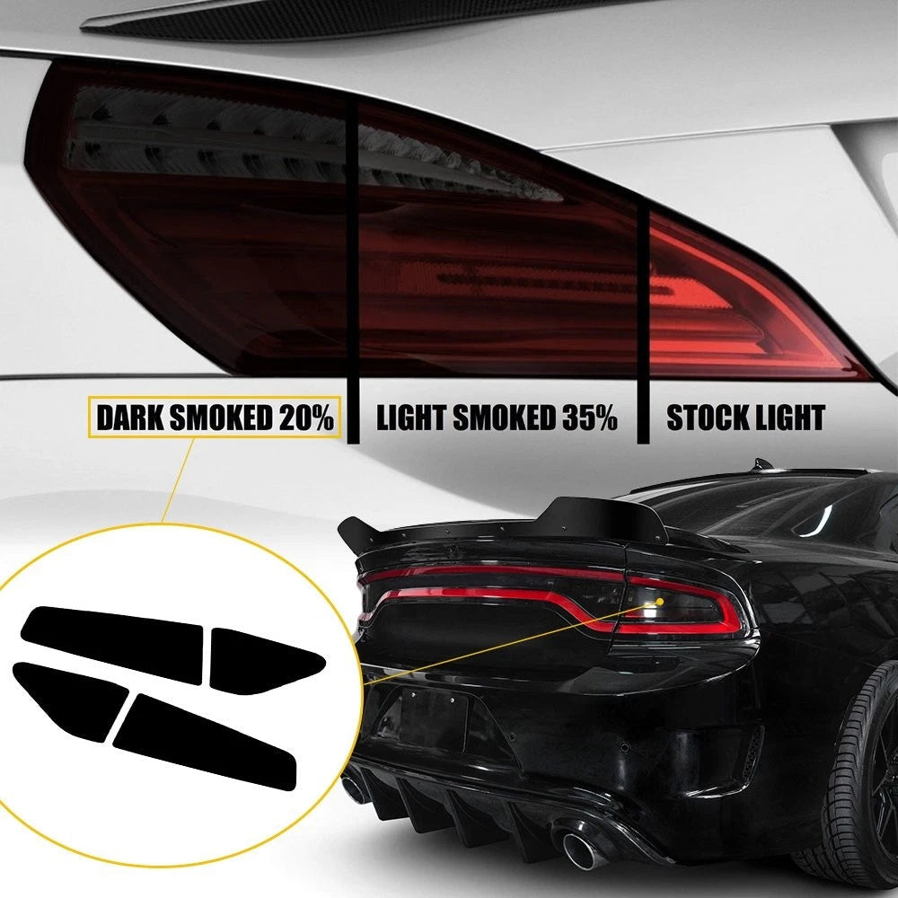 For 15-22 DODGE CHARGER Tail Light Rear Tint PreCut Overlay Vinyl Decal Dark EOA 6B93BC-57