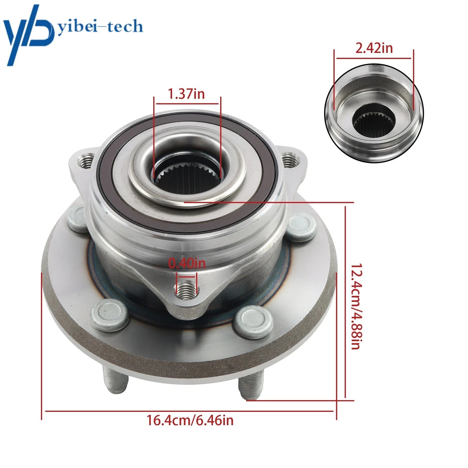 Front Wheel Bearing Hub Assembly For Dodge Durango Jeep Grand Cherokee 2011-2021 6B93BC-57