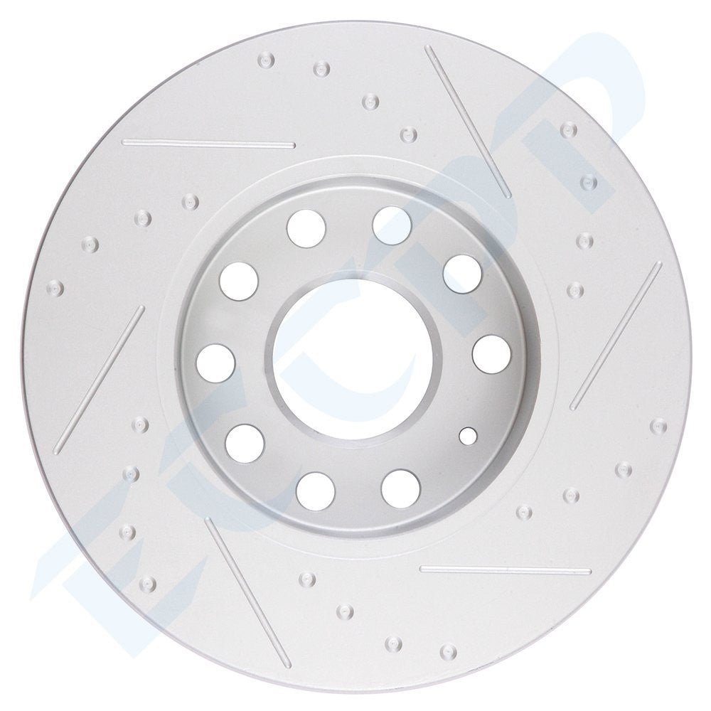 Discs Brake Rear Rotors For 2012-2013 Volkswagen Golf Highline Comfortline 2,0L 6B93BC-57