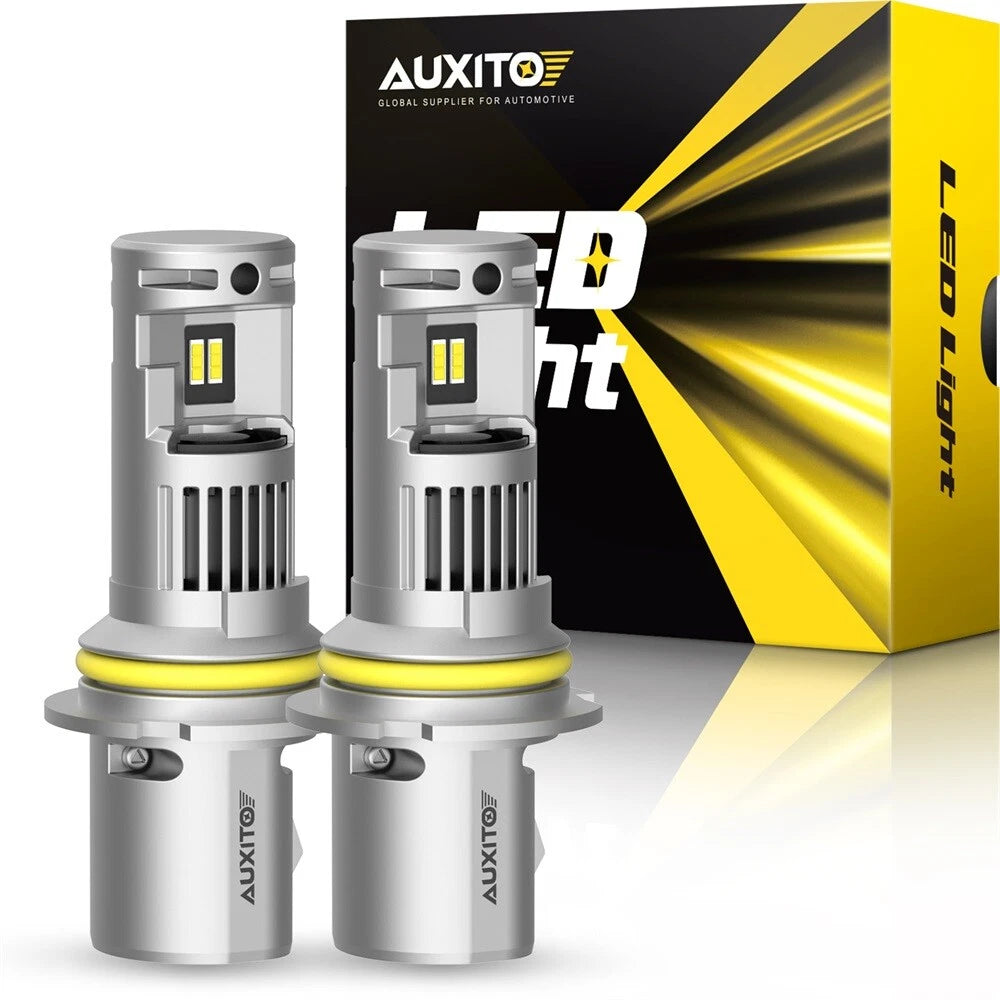 AUXITO 9007 LED High Low Headlight KIT Bulbs 24000LM Brightness Q16 ERROR FREE AUXITO