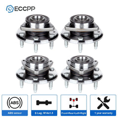 Full Set Front & Rear Wheel Hub Bearings For Chevy Traverse GMC Acadia 2009-2017 6B93BC-57