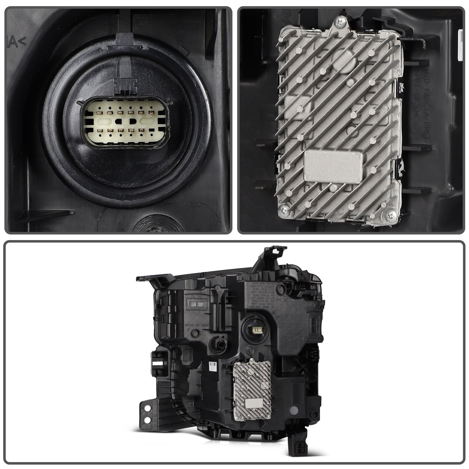 Pair Kit LED Headlights For 2022-2024 Chevrolet Silverado 1500 LT RST Black 6B93BC-57