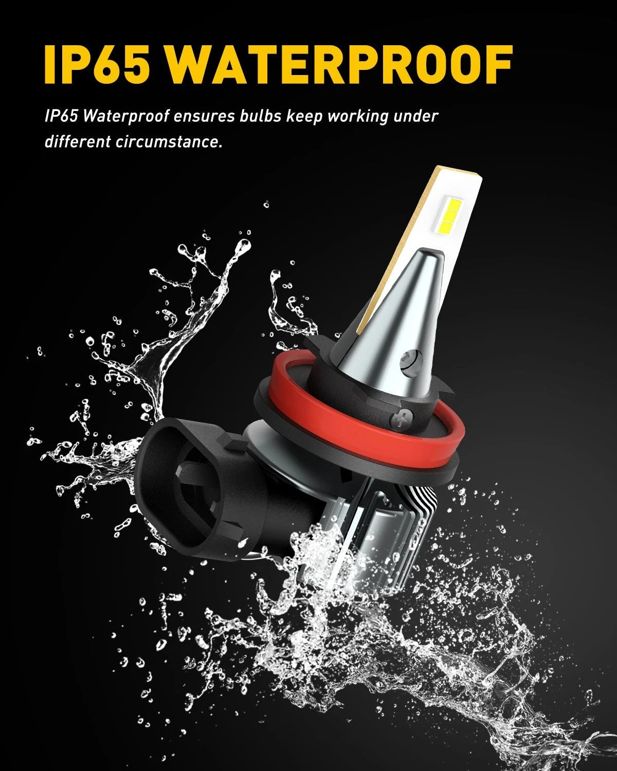 AUXITO LED Fog Light H8 Bulb H16 H11 Fog Light Bulb White 6500K High Power Lamps AUXITO