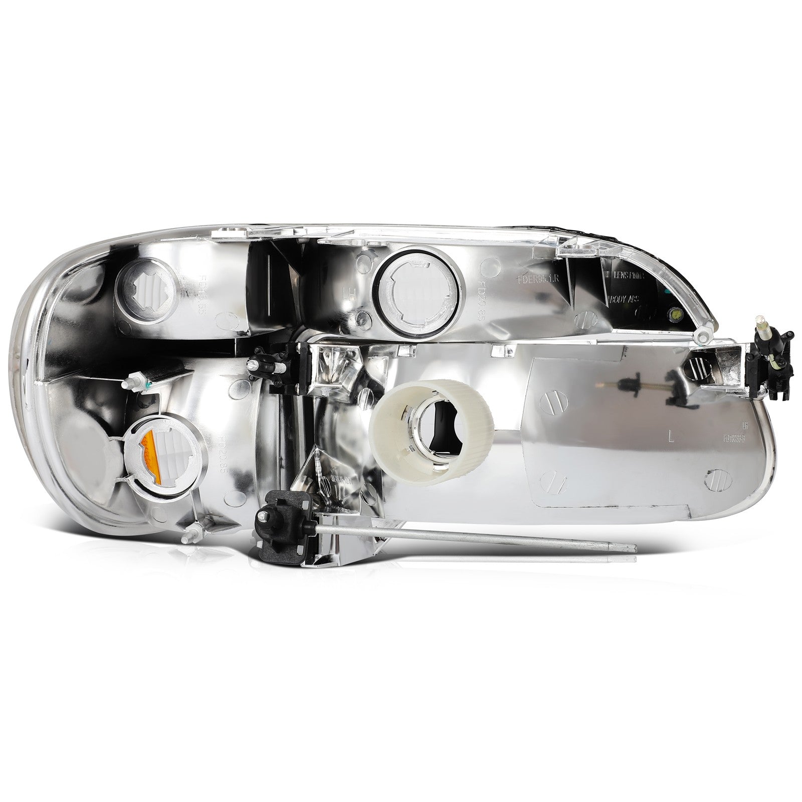 ECCPP Headlights Assembly For Ford Explorer 4.0L 5.0L 1995-2001 Pair Chrome 6B93BC-57