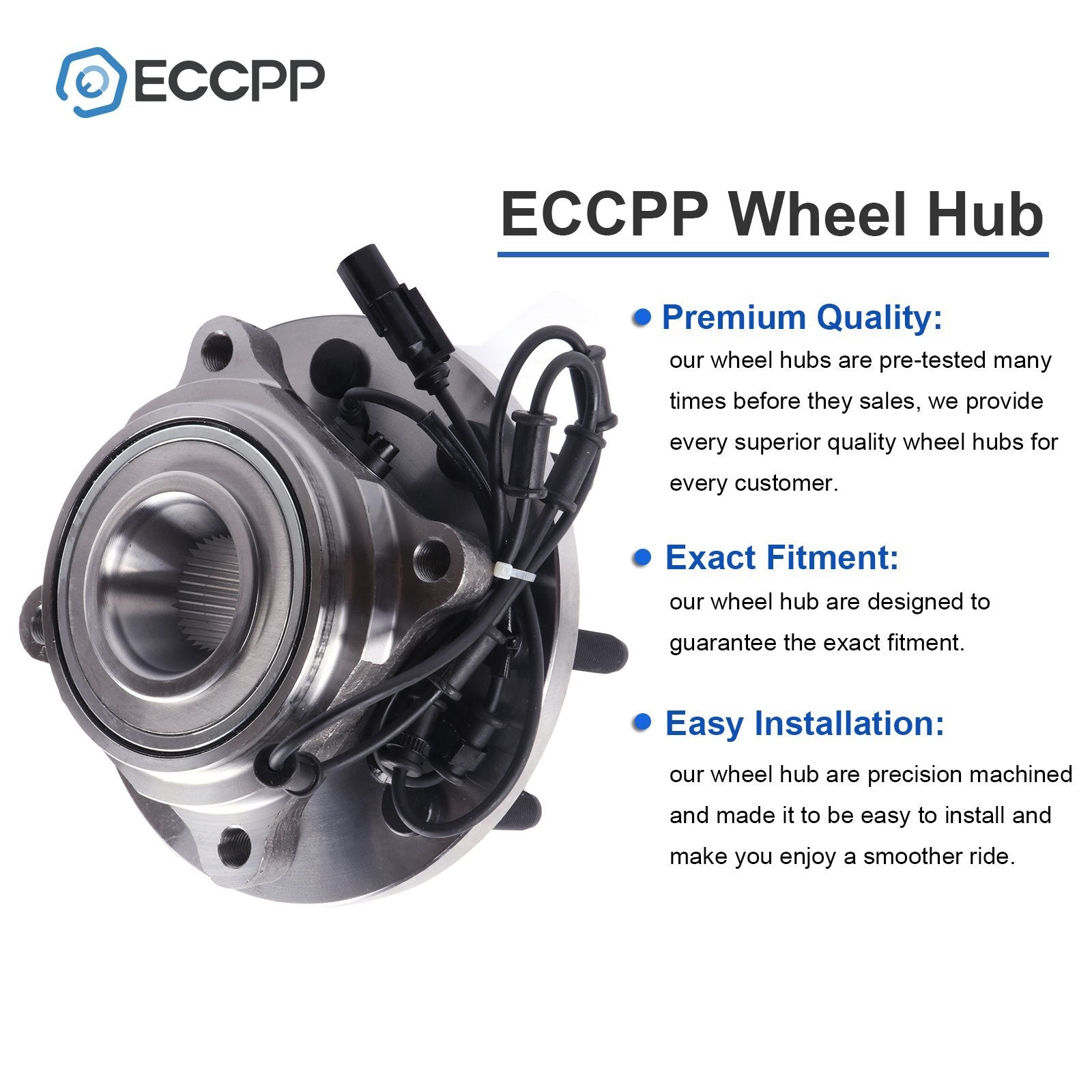 2Pc Wheel Hub Bearings Assembly Front 4WD For Dodge Ram 2500 3500 2009 2010 2011 6B93BC-57