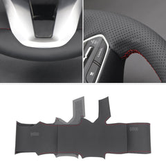 Steering Wheel Wrap For GMC Sierra 2007-2014 Black Perforated Leather Cover