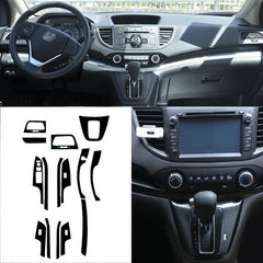 Interior Center Console Carbon Fiber Molding Sticker Decals For Honda CRV 2012+