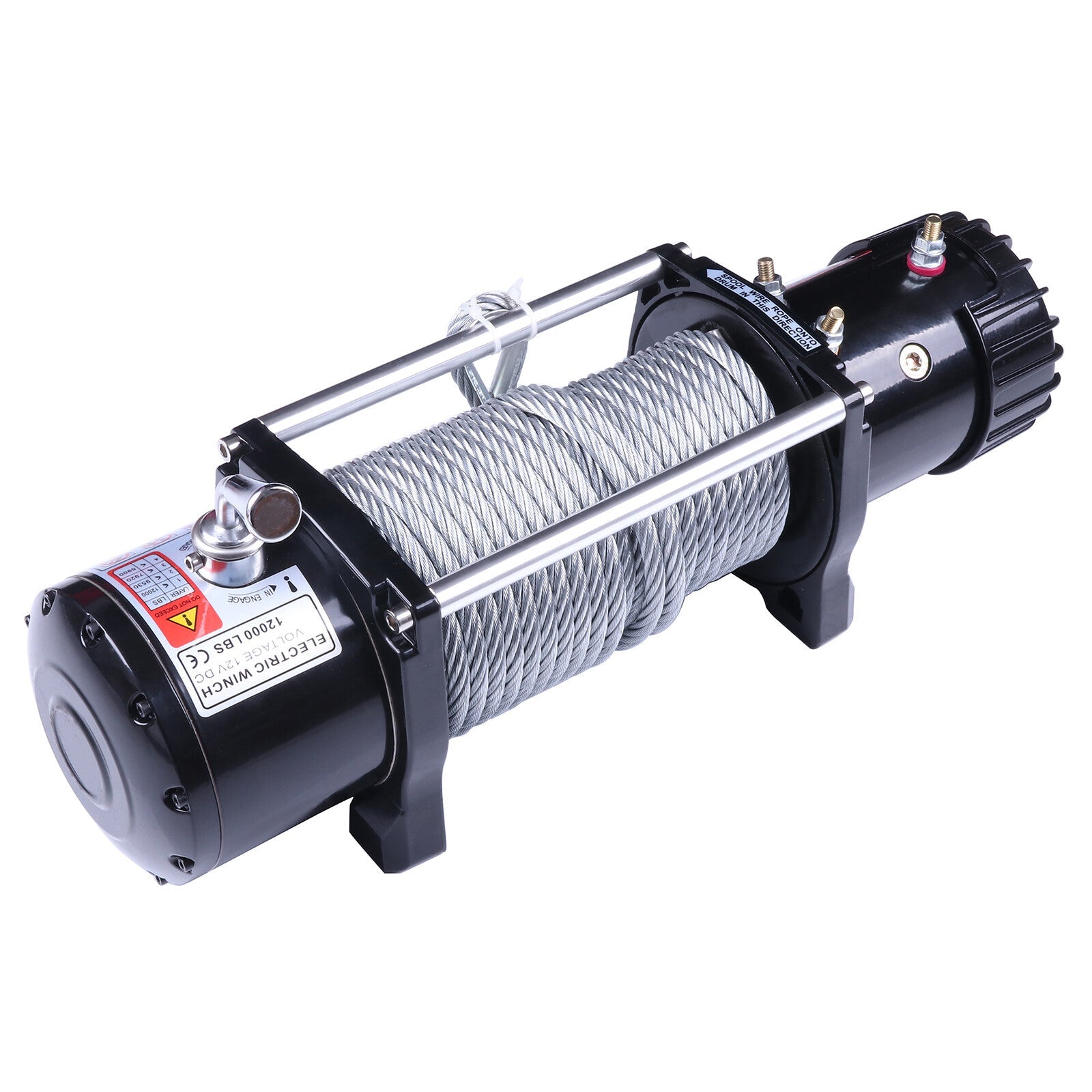 ECCPP 12000LBS Steel Rope Off Road 4WD 12V Electric Winch Towing For 81-18 Jeep KOEEP
