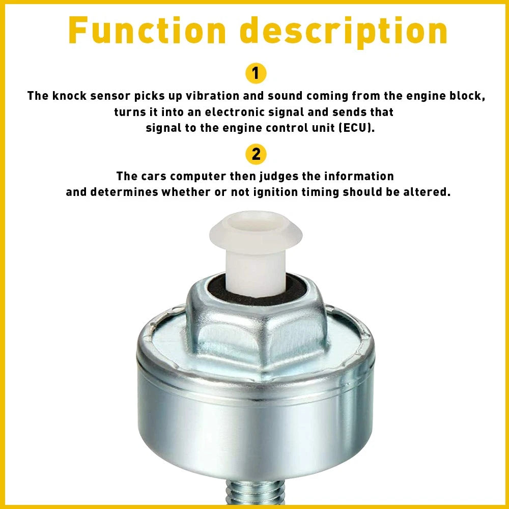 Knock Sensor with Harness Kit Set for Chevy GMC Silverado Sierra Cadillac USEOA 6B93BC-57