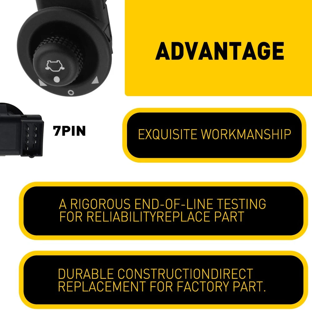 For 15-23 Ford TRANSIT Mirror Adjustment Control Button Switch Lever On Dash EOA 6B93BC-57