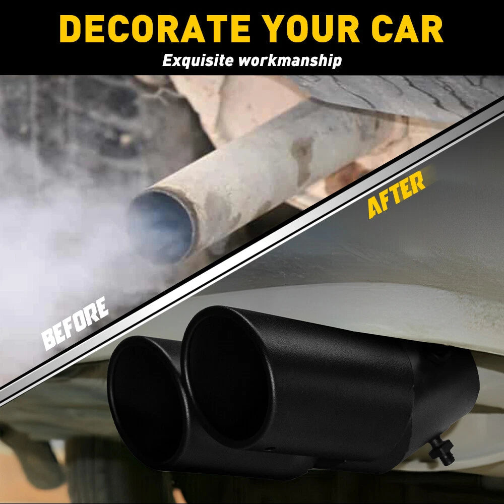 AUXITO Car Rear Exhaust Pipe Tail Muffler Tip Auto Accessories Replace Black EOA 6B93BC-57