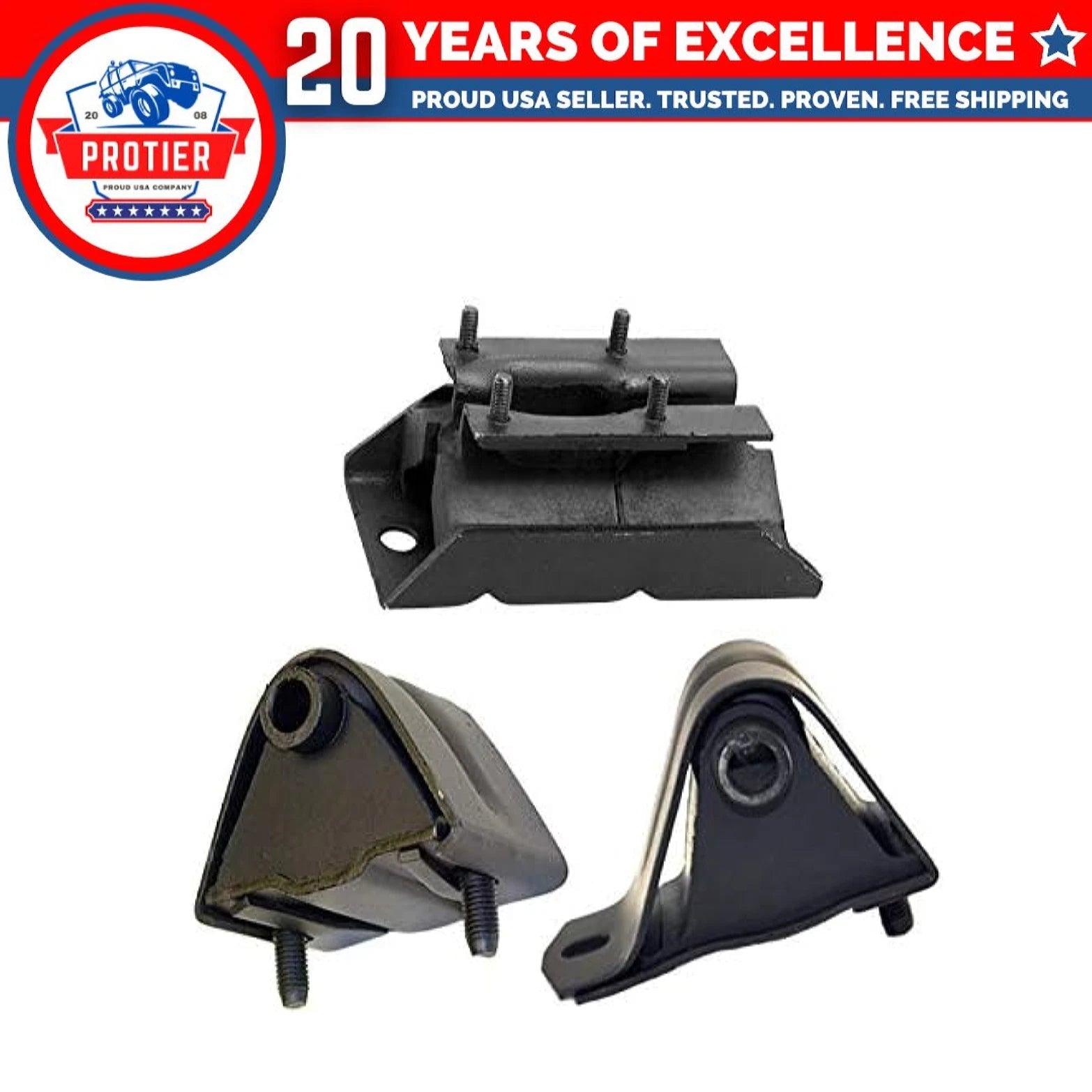 Fits Jeep 1986-1990 Comanche/1984-1987 Wagoneer 2.5L AUTO Motor+Trans Mount : 6B93BC-57