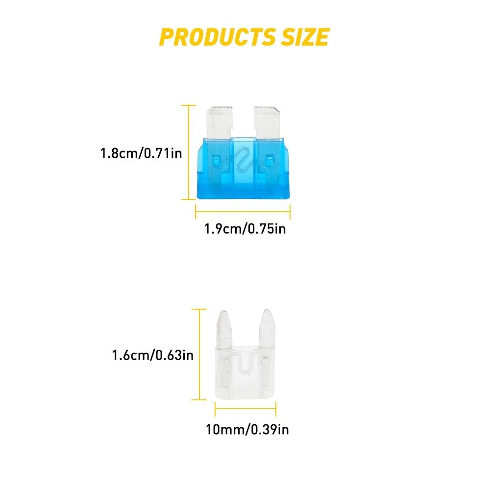 220pcs Micro Low Profile Blade Fuse Mini Assortment Set Fits Car Boat SUV 2-35A 6B93BC-57