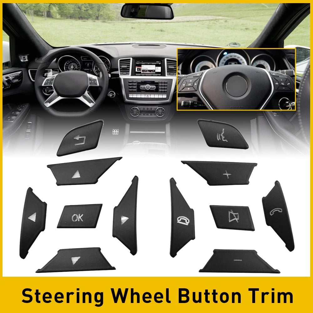 Steering Wheel Button Trim Decor for Mercedes Benz GLA ML GL GLK GLE GLS 2012-16 6B93BC-57
