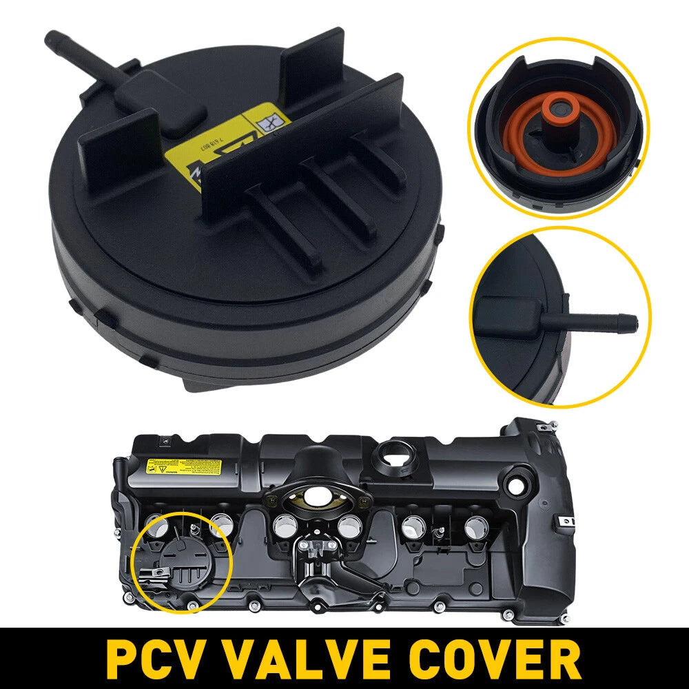 PCV Valve Cover For 06-13 BMW 128i 328i 328xi 528i 528xi X3 X5 Z4 N52 2.0L-3.0L 6B93BC-57