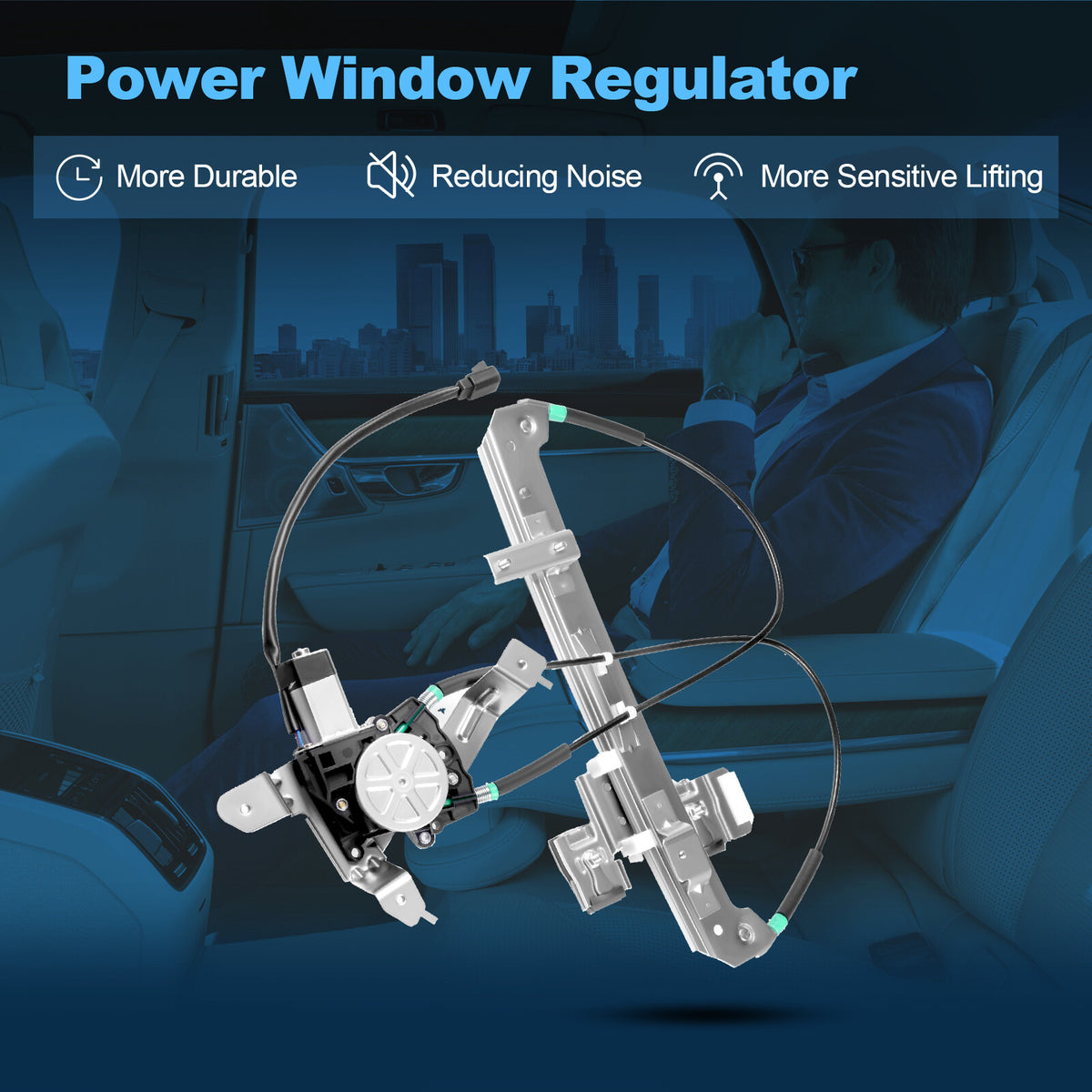 For Chevrolet Tahoe 2000-2006 Rear Driver Side Window Regulator w/ Motor