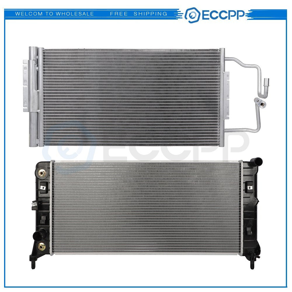 Aluminum Radiator & AC Condenser Cooling Kit For 12-13 Chevrolet Impala 6B93BC-57