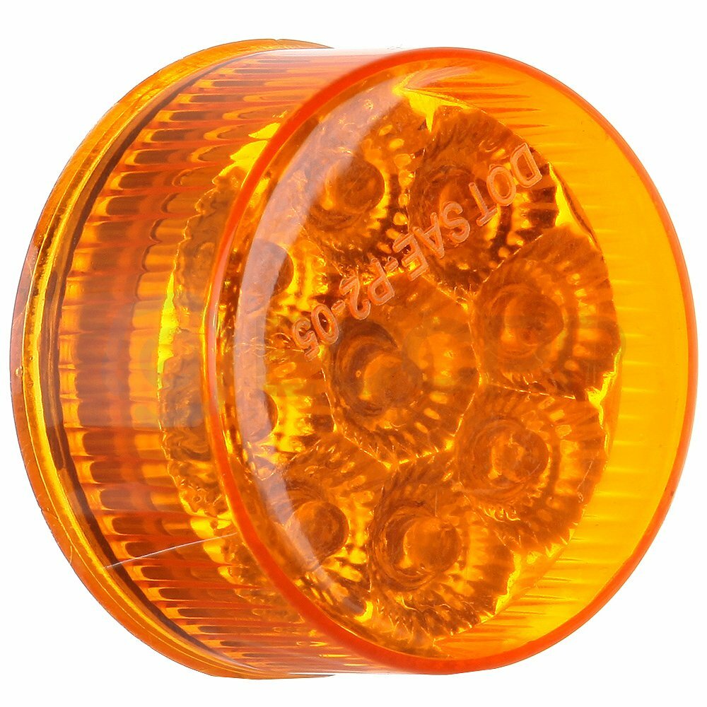 16x Red Amber 2 inch Round 9 LED Side Marker Trailer Light tail turn signal 6B93BC-57
