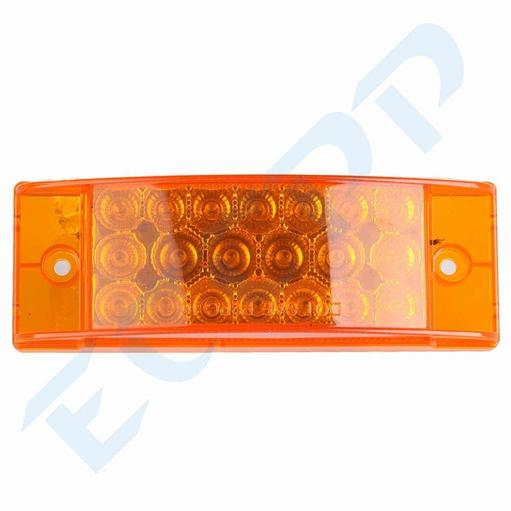 10X 6" Rectangular Side Marker Clearance Light Sealed 20Diodes Reflector Amber 6B93BC-57