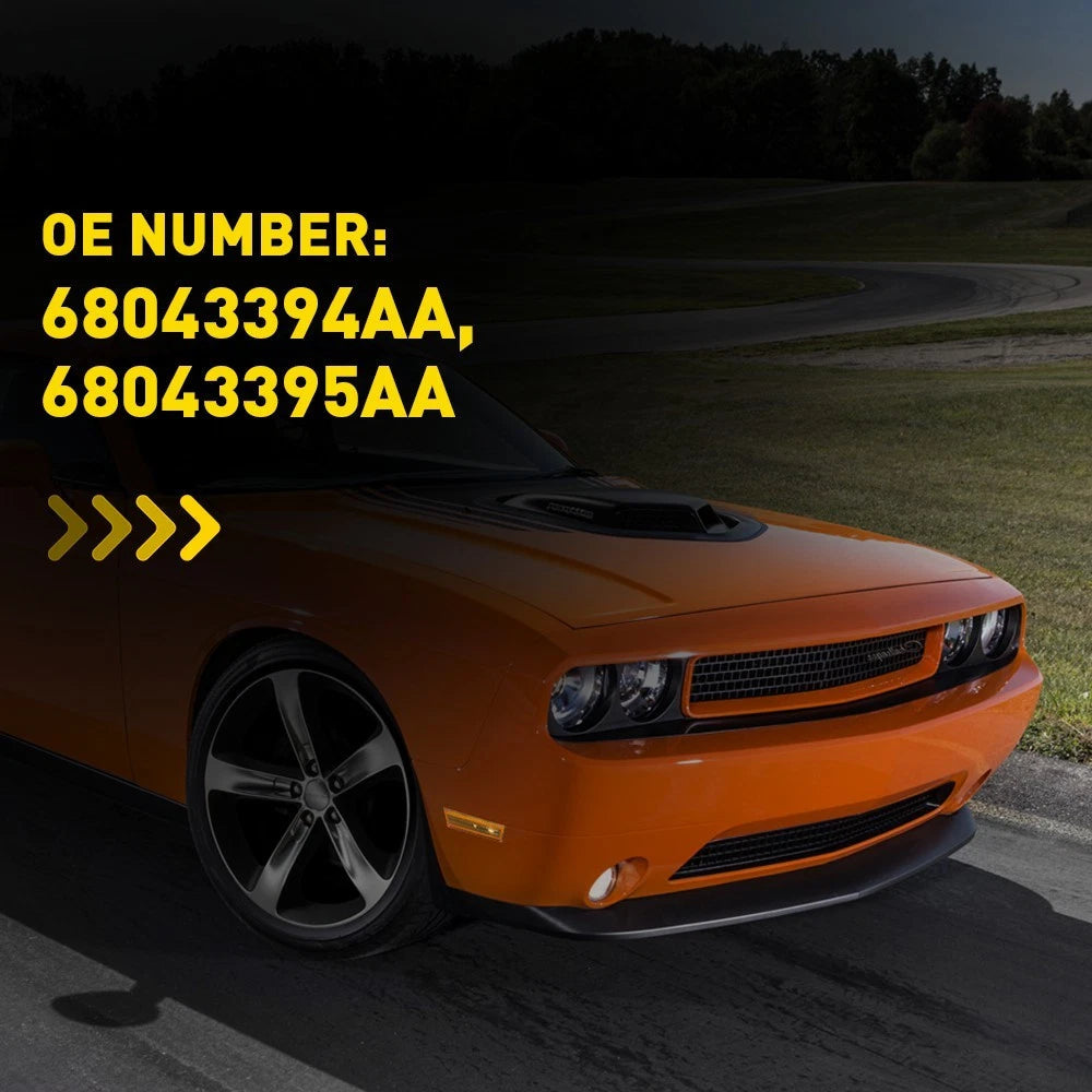 For 2008-2014 Dodge Challenger 2X Amber Lens Front Bumper Side Marker Lights EOA 6B93BC-57