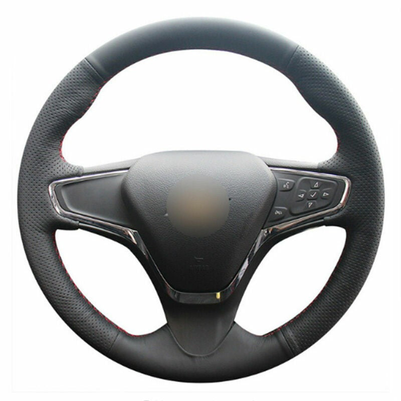 Top Leather Steering Wheel Hand-stitch on Wrap Cover For Chevy Cruze Volt